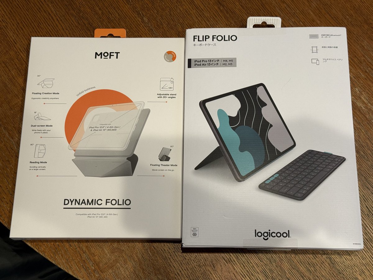 iPad Pro13インチ(M4)用のケースが届きました Moft ダイナミック