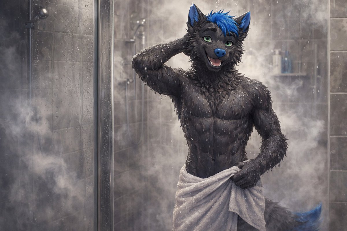 Qt: #WetAiChallenge

Congrats Faux. I'm really glad you stuck around. Keep doing what you do. You're doing amazing.

Here's Sykes stepping out of the 3rd shower of the day.