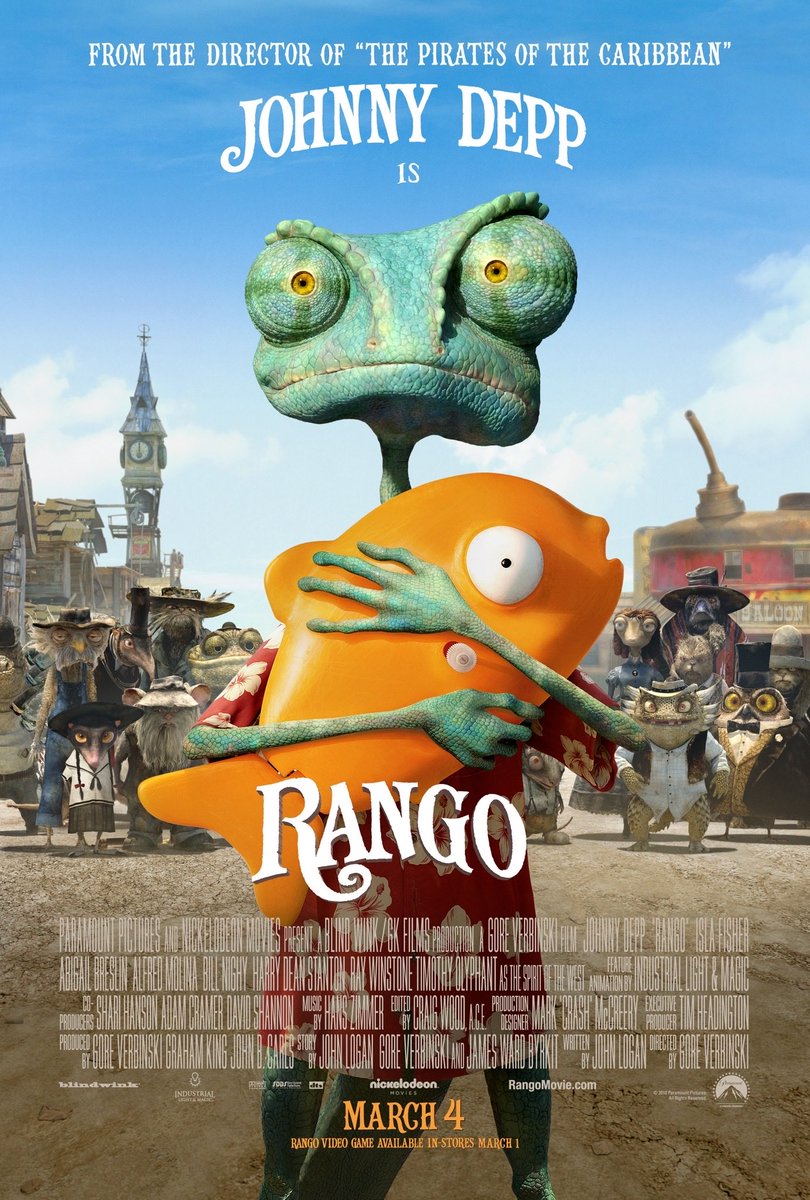 Matthew12034374's tweet photo. On this day 15 years ago, “Rango” was released in cinemas in the United States. The film won the 2011 Academy Award for Best Animated Feature film. #Rango @ParamountPics #ParamountPics @Nickelodeon #Nickelodeon @ILMVFX #JohnnyDepp https://t.co/6MwQ3HzI8H