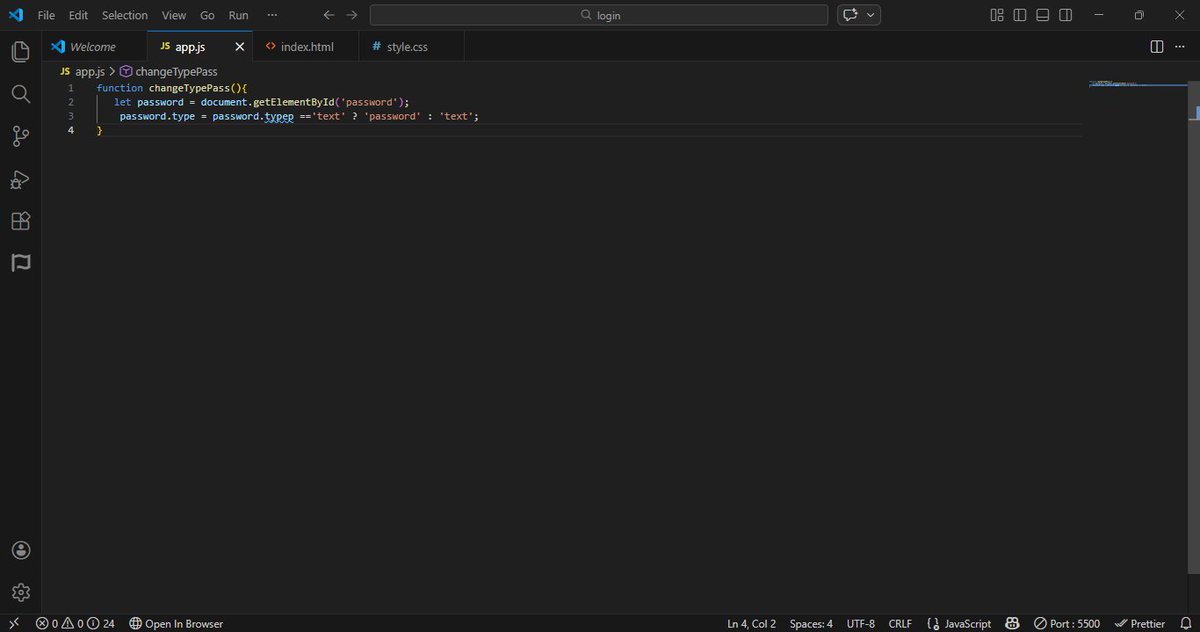Emkaydzn's tweet photo. Day 13: I started some mini projects solely to focus on improving my understanding of JavaScript. So I did a login page and more.
#100ofcode #webdev #frontend #javascript https://t.co/jqS6BfDnjQ