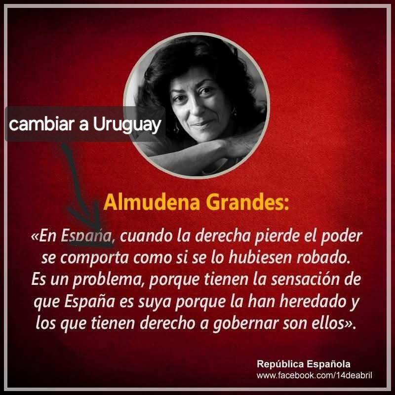 En vez de España...leer Uruguay