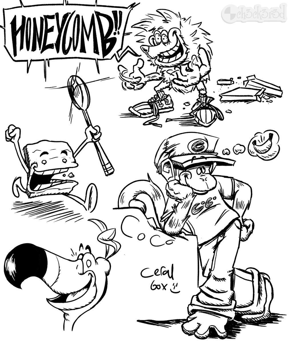 This tweet started a domino effect that ended with me drawing cereal mascots