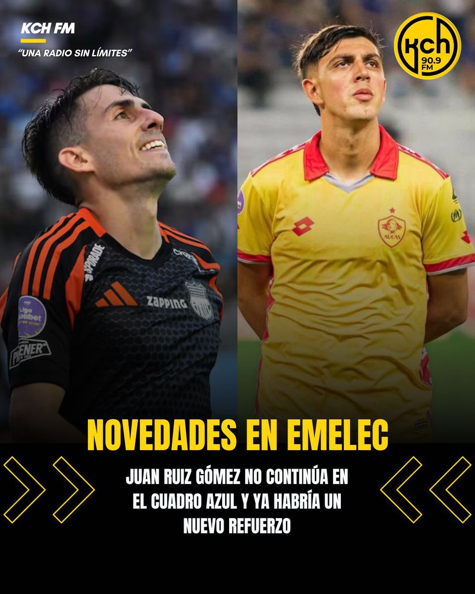 ÚLTIMA HORA🚨🔵🔥

🔹Juan Pablo Ruiz Gómez finalmente no continuará en #Emelec 💙⚡️

🔹Ulises Ciccioli 🇦🇷 sería la nueva incorporación del bombillo 

🎙️ <a href="/javieralavar/">Javier Alava ⚡️</a>