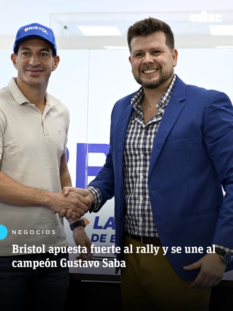 ABCDigital's tweet photo. #ABCBrandLab | 🏎️🏁¡Bristol se lanza a la pista! La alianza con Gustavo Saba, campeón del Transchaco Rally 2025, marca un hito en el automovilismo paraguayo.
⭕️Canal de WhatsApp: https://t.co/zcjWhsOf0A
Leé más: https://t.co/z1nWxj7mVr https://t.co/Tp1H6iQ4bS