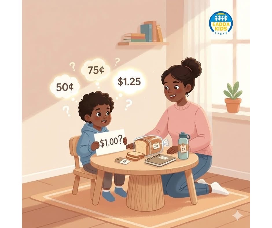 EaddaKids's tweet image. Play this game:
Guess the cost of everyday items before checking the #price.
No right or wrong. Just thinking. 🤔
Estimation builds money sense.

#TeachKidsMoney #EaddaKids #MoneySmartKids #AllowanceWins #KidsAndMoney