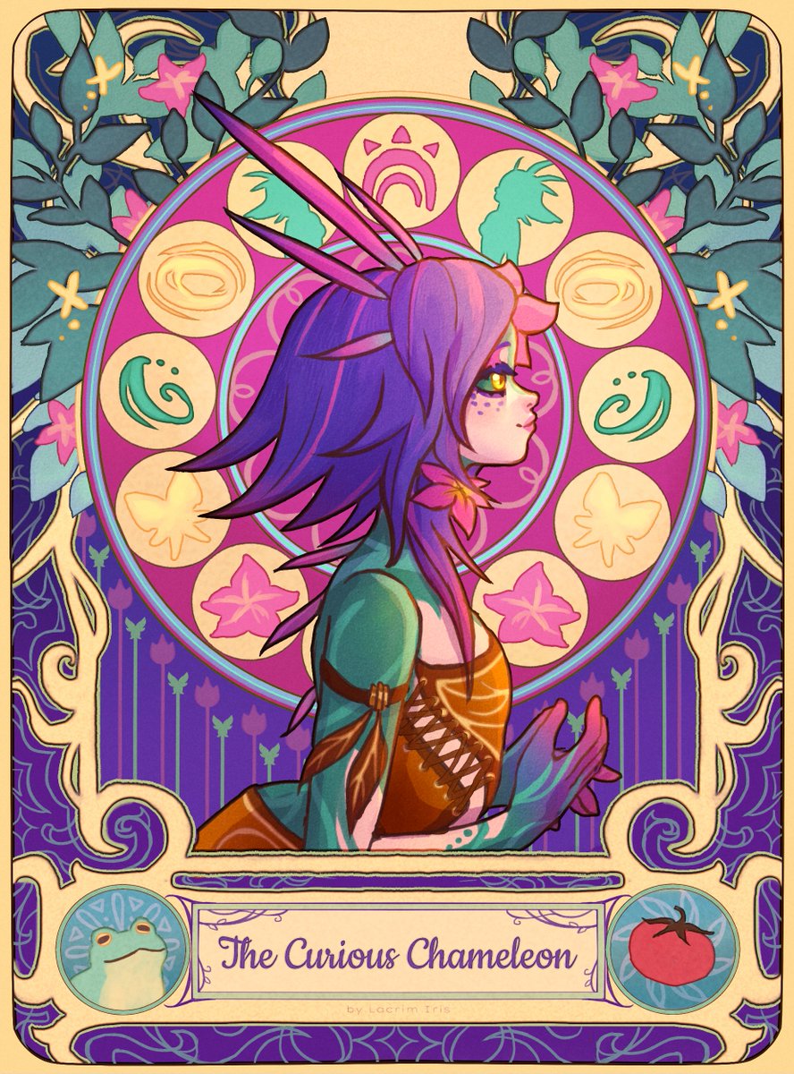 Art Nouveau Neeko 🌸🦋🦎 #ArtofLegends