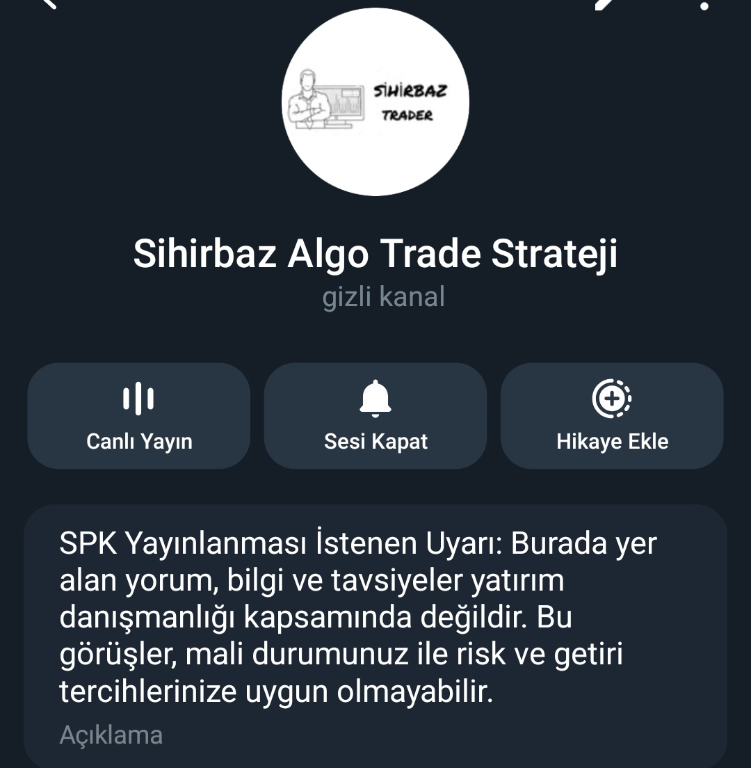 Öncelikle bu grup höstatların kurduğu gibi tüyo verilen vip grup veya her ay sonu aidat alınan bir grup olmayacak. Bu gruba sadece SihirbazBorsa27 indikatörüne sahip olan kişiler eklenecek. Grubun asıl amacı #borsa'da ne yapacağını bilmeyen yatırımcılar için tek tuşla karar