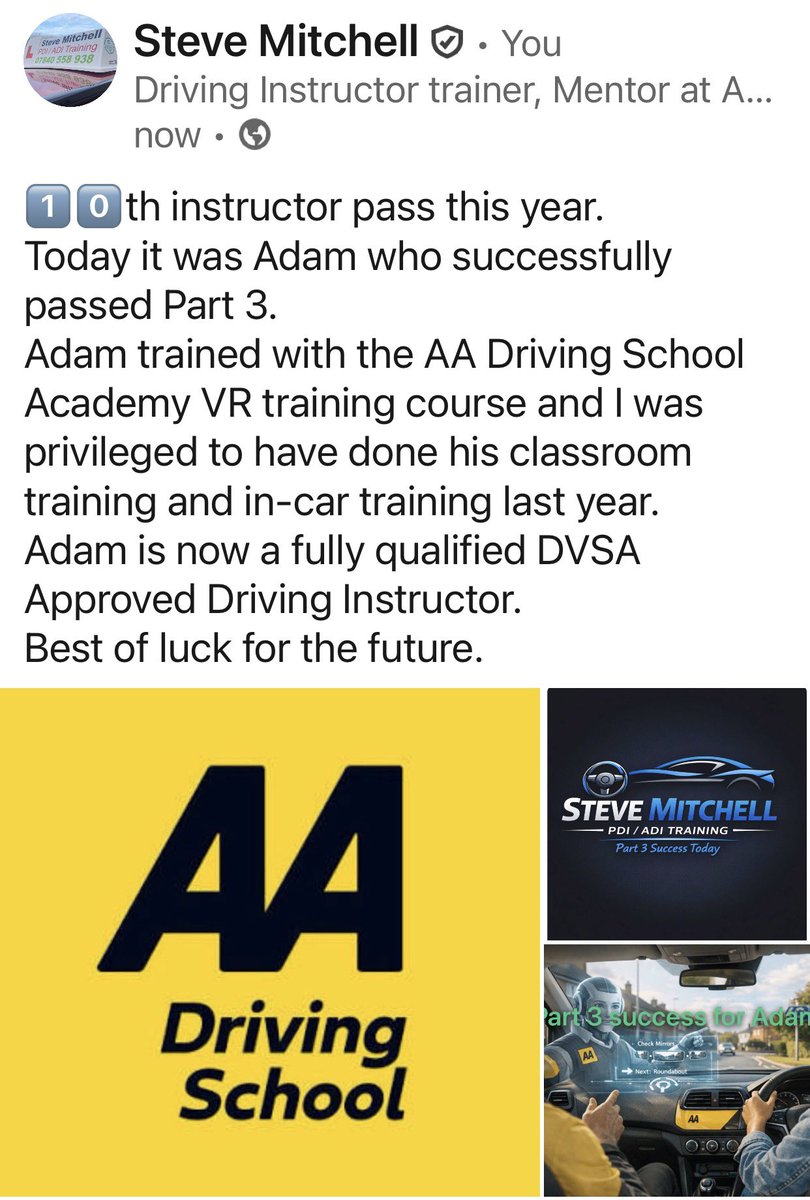 mitchell_adi's tweet photo. Good luck Adam - Fully qualified DVSA Approved Driving Instructor. https://t.co/VZvb02er3j