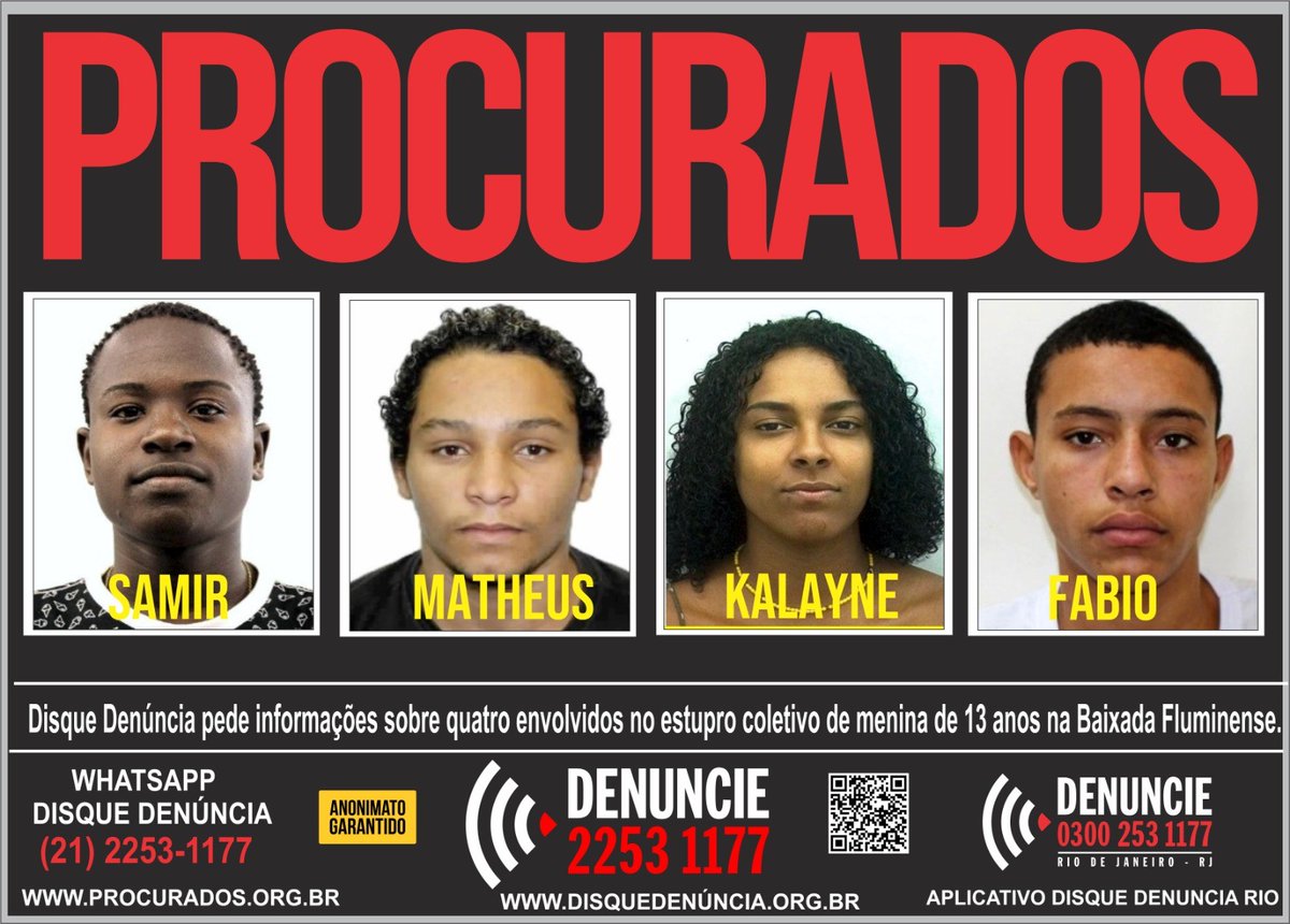 Estupro coletivo na Baixada Fluminense: polícia procura adolescente e quatro maiores dlvr.it/TRJ49Y