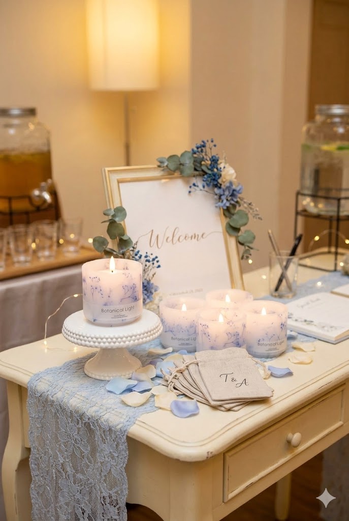 先日お迎えいただけたキャンドルが、 到着後にお客様から結婚式の