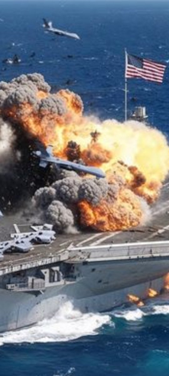 Aircraft carrier ABRAHAM LINCOLNS U.S.A. THE IRANIAN MISSILE STRIKE