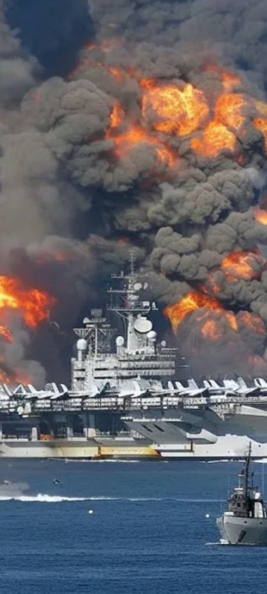 Aircraft carrier ABRAHAM LINCOLNS U.S.A. THE IRANIAN MISSILE STRIKE