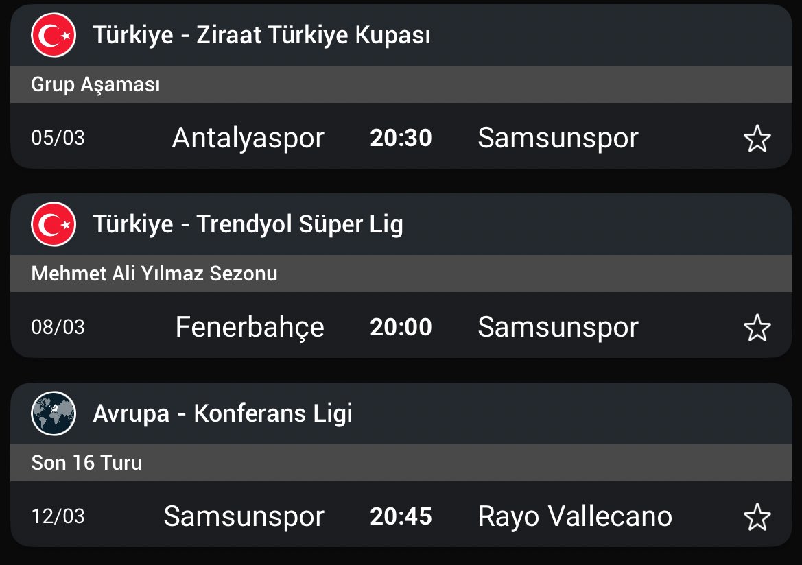 Ligikoyaliim's tweet photo. Samsunspor yarın deplasmana gidip pazar günüde istanbulda fenerle maç yapıcak
4 gün sonrada Avrupa maçına çıkıcak..

Samsunun pazar günü puan alması imkansız https://t.co/njOLYLkRMV