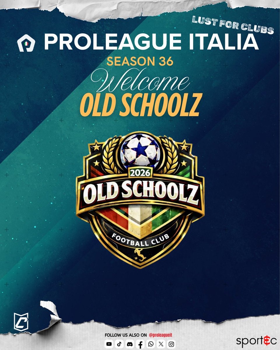 proleagueit's tweet photo. La Season 36 è realtà. Nuovi club. Nuove ambizioni. Nuove rivalità. 🔥
Benvenuti ai team che hanno scelto di competere nella competizione di riferimento per FC26 Clubs.

Abbiamo in serbo delle vere rivoluzioni nel panorama italiano Club, e un team come loro ci permette di poter programmare in grande!

Welcome #OLDSCHOOLZ

La domanda è una sola: il tuo club è pronto a stare a questo livello?

Iscrizioni aperte >> https://t.co/qnrwfrPwYZ

#ProLeagueItalia #FC26Clubs #EsportsItalia #Clubs

@proleaguecom
@easportsfcit
@pctransfermarkt
@NewsProclub
@HouseOfProClub