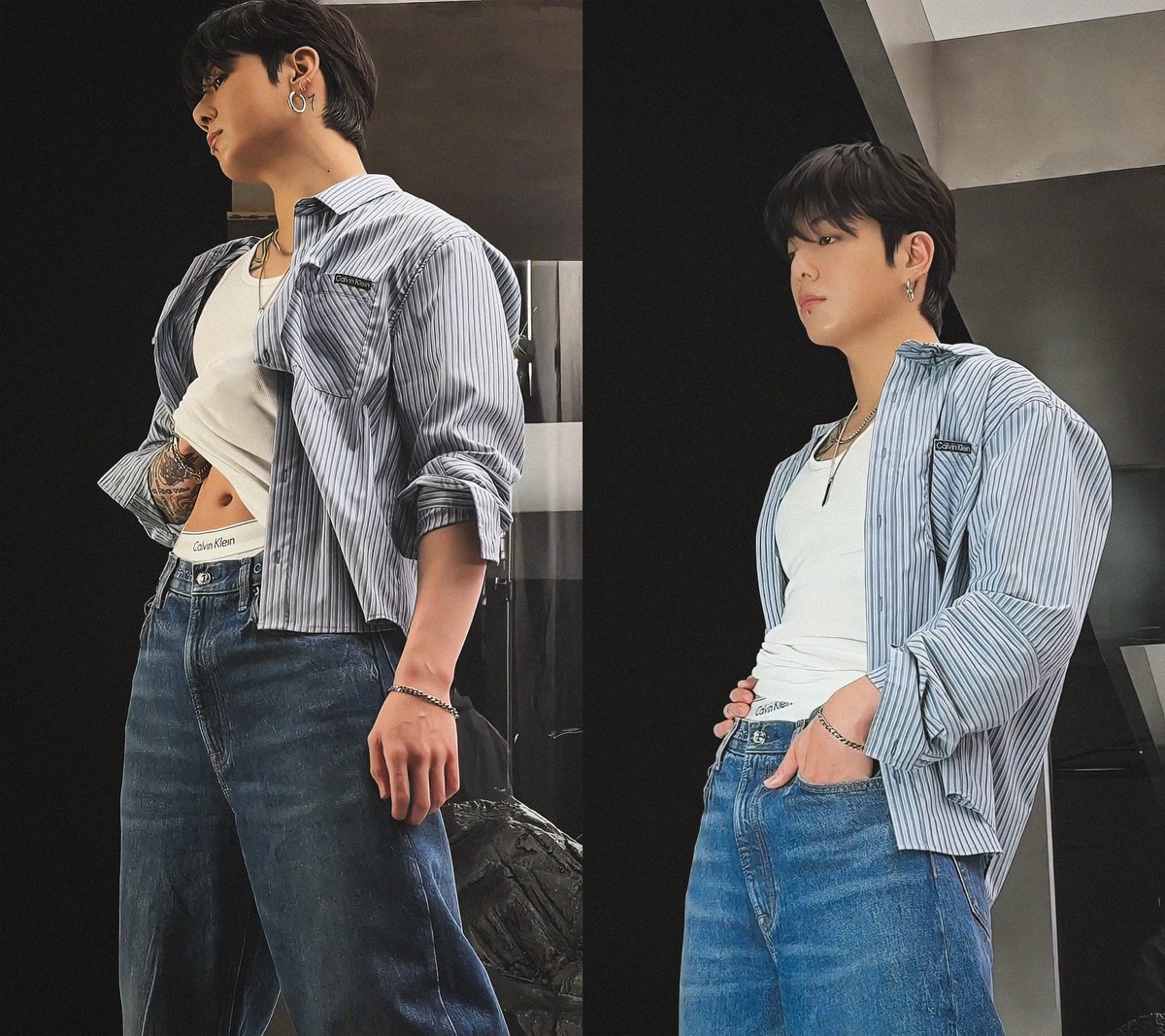 RRjasjArt_BTS's tweet image. Jungkook:
me: 🧎‍♀️
.
#JungkookxCalvinKlein 
Individual pics below ⬇️