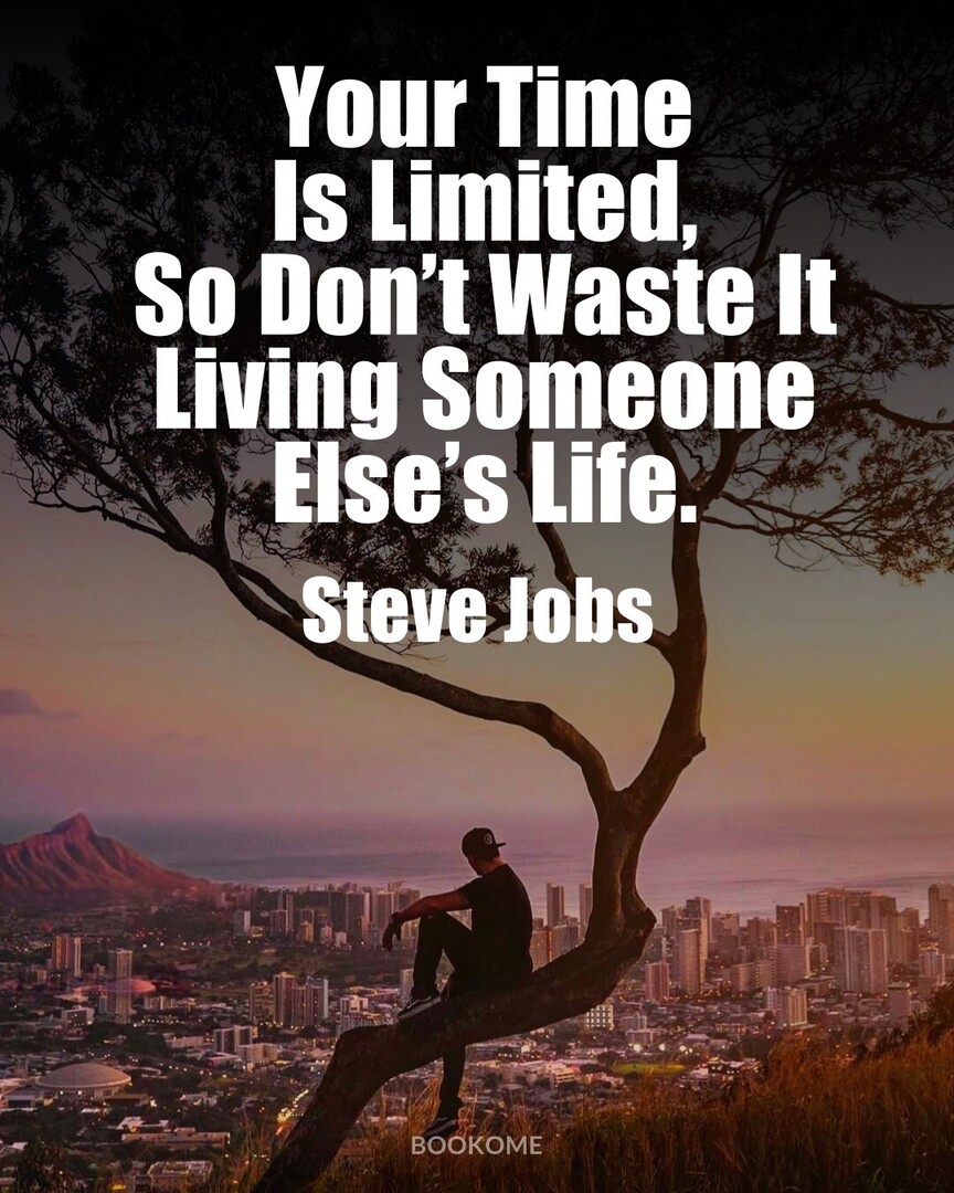 Online__MKTG's tweet photo. #GoodQuotes #PositiveAffirmations #SteveJobs : Your Time Is Limited, So Dont Waste It Living Someone Elses Life. https://t.co/EgRg5UuA06
