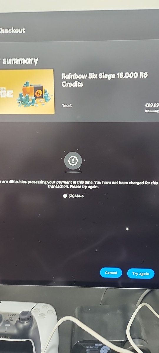 Akxza_'s tweet photo. @UbisoftSupport im trying to buy credits but getting this all time https://t.co/eQV1HJPlDh