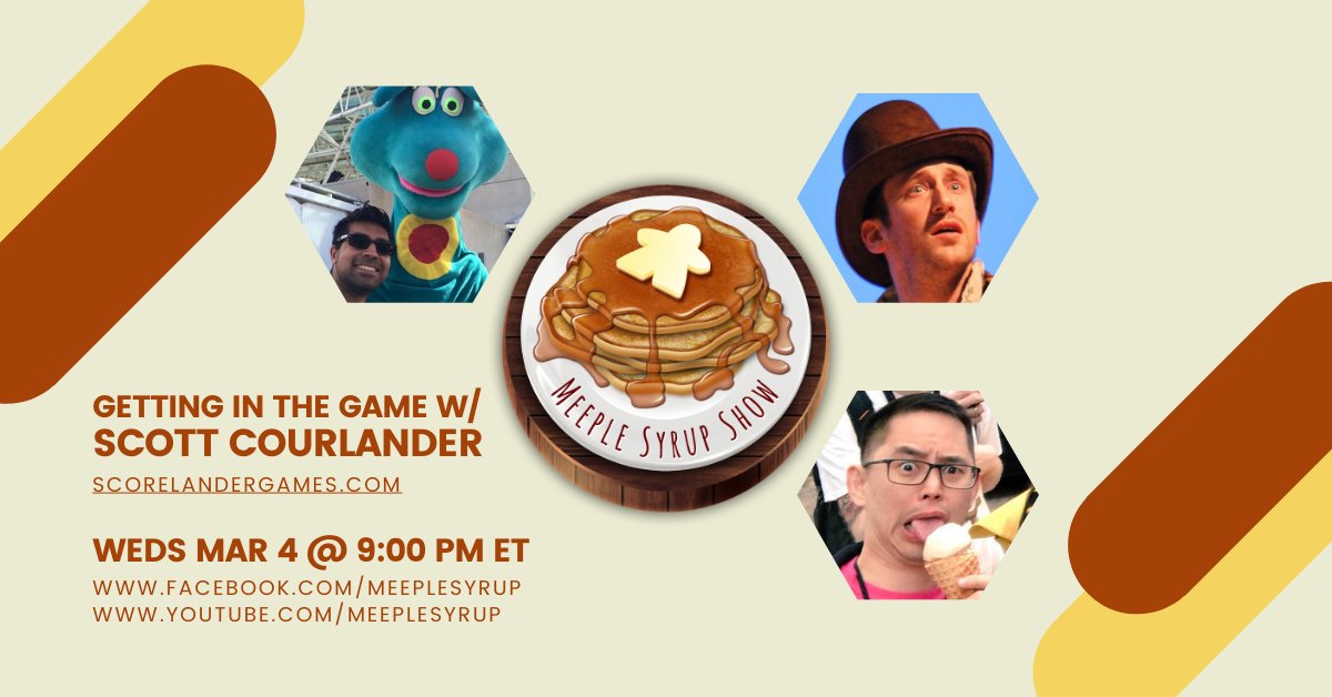 MeepleSyrup's tweet photo. 🎲✂️

Tonight at 9PM EST (UTC-5), @SenFoongLim and
Hafiz chat with @ScorelanderG about designing sport-specific board and card games.

Come join in the chat https://t.co/1EJ5j9p4PB or https://t.co/7X0ckPMG3C! https://t.co/0URR7p9WKt