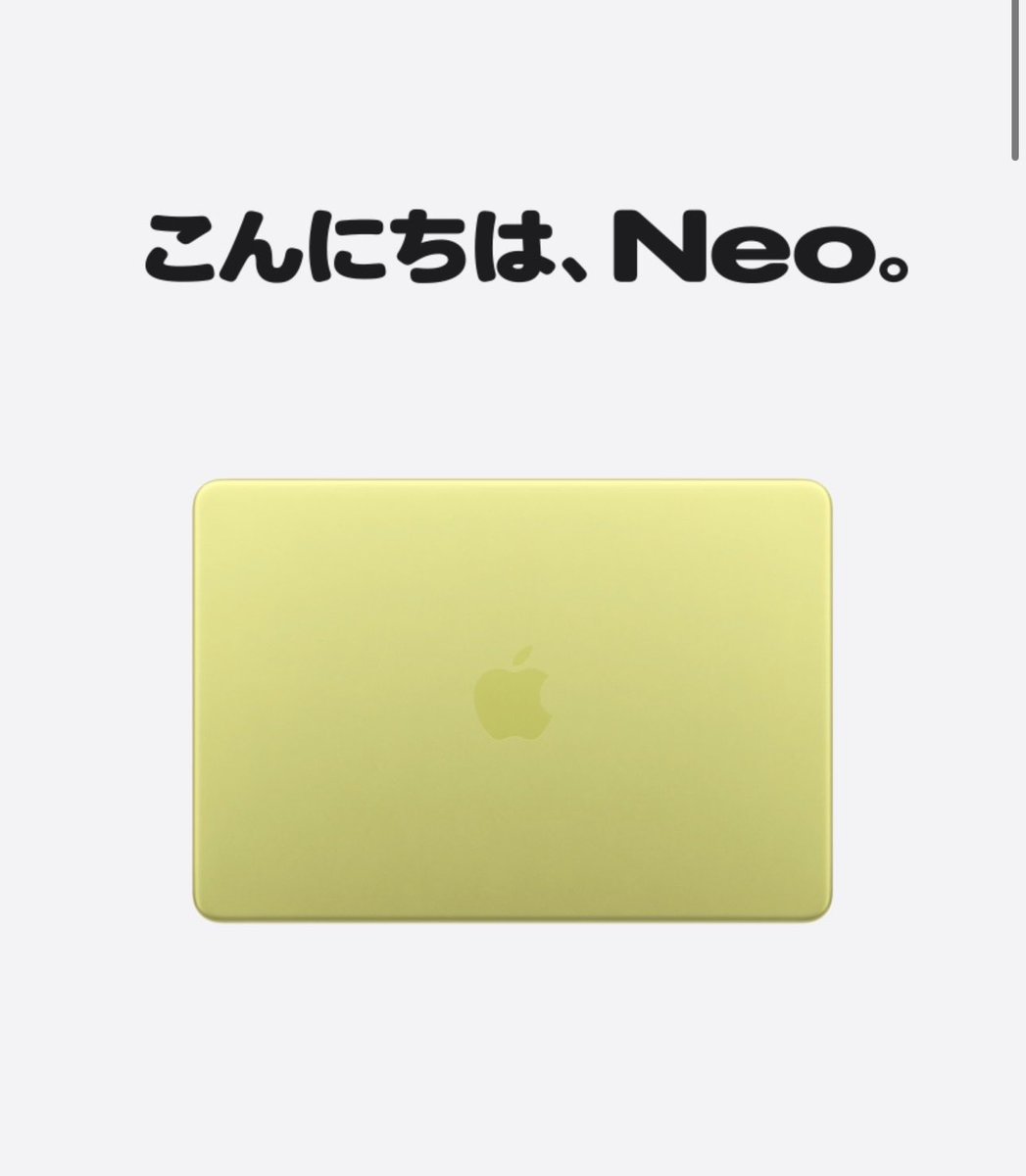 YUcom_official's tweet photo. 【NEWS】
MacBook Neo登場

発売日:3/11 ※予約開始済み
A18 Pro
Macの“最安ノート”級の新ライン

13" Liquid Retina（10億色）

最大16時間バッテリー

1080p FaceTime HD＋デュアルマイク

空間オーディオ対応デュアルスピーカー
4色（ブラッシュ/インディゴ/シルバー/シトラス)

価格：99,800円 https://t.co/ZoKEW8CcGt