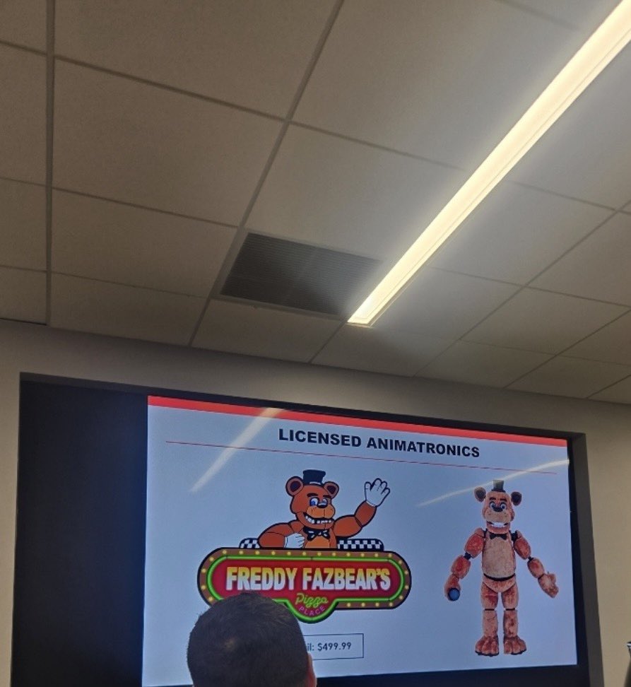 FNAFAlerts's tweet photo. A new look at the upcoming Spirit Halloween Freddy Fazbear animatronic has been posted by user @/KaiBB_! It appears to cost $500! https://t.co/4dW58dLDpp