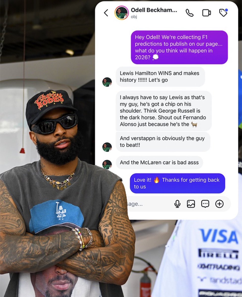 F1 admin asked some famous faces who they’re rooting for this year. 

Erling Haaland, Damson Idris, Serena Williams and Odell Beckham Jr are amongst the names rooting for Lewis Hamilton. 🔥