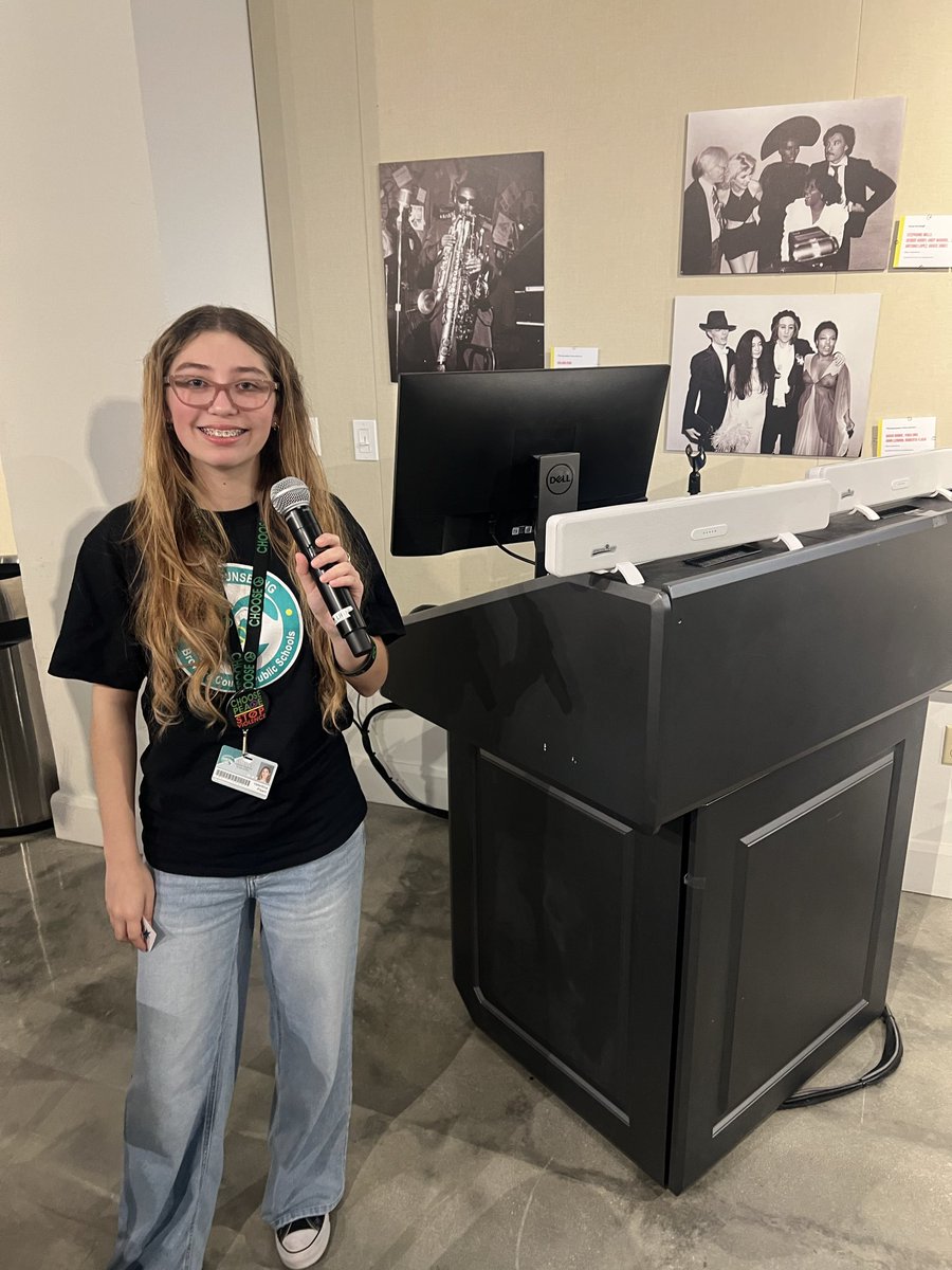 GMSPeerCounsel's tweet photo. 8th grader, Valentina Pisani, was asked to speak at the School Culture &amp; Student Partnership Breakfast! She represented GMS &amp; the amazing prevention programs that we represent! I'm so proud to be her teacher! ⭐️ 🏆 @Glades_MS #KindnessMatters #BeTheChange #CreateYourCulture https://t.co/eiZ5vDiwRl