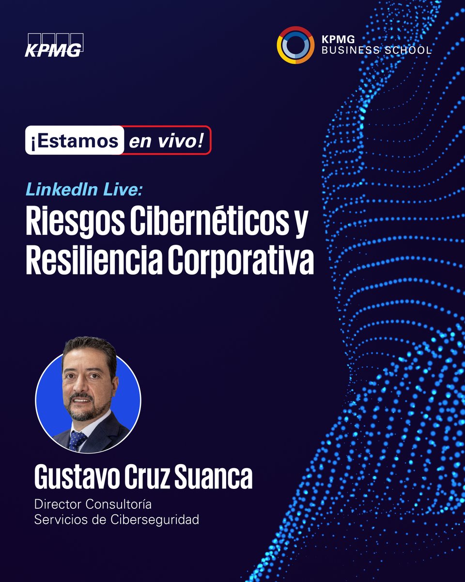 ¡Ya estamos EN VIVO! 🚨

Estamos conversando sobre cómo las organizaciones pueden fortalecer su resiliencia corporativa, anticipar riesgos cibernéticos y tomar decisiones informadas en un entorno digital cada vez más desafiante.

Conéctate al live ahora➡️ ow.ly/oQ9U50YcVVL
