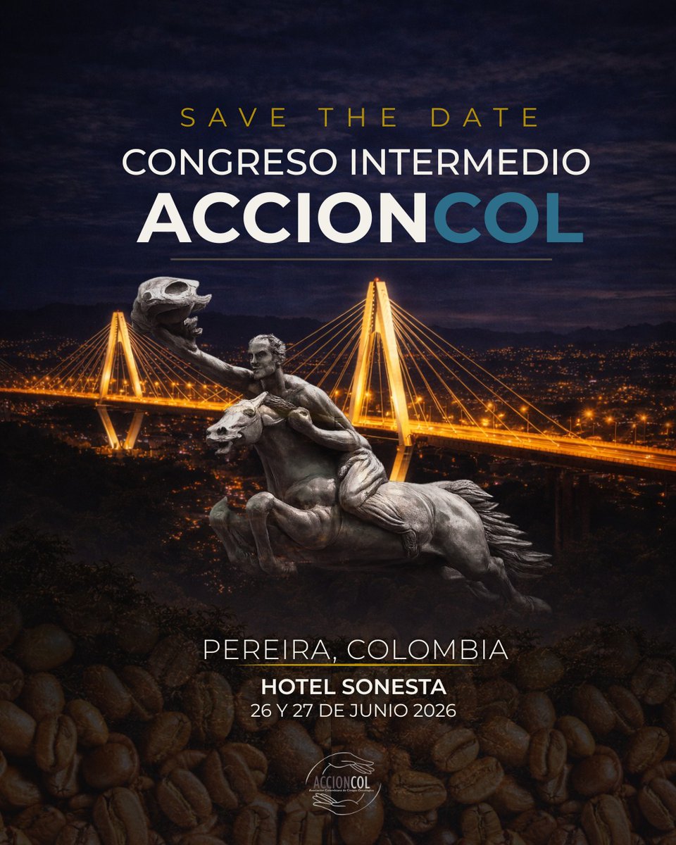 accion_col's tweet photo. Pereira será sede del Congreso Intermedio ACCIONCOL 2026. Un espacio académico para cirujanos oncólogos y profesionales de la salud enfocados en la excelencia en cirugía oncológica.
26–27 junio | Hotel Sonesta. #SurgicalOncology #CancerSurgery #OncologyCommunity #MedicalEducation https://t.co/YBbq0JsTBk