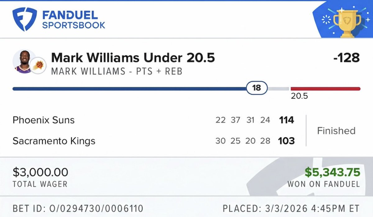 InfinitySportz1's tweet photo. New Hampshire -1.5 ✅ - 38,000$
Texas A&M -1.5 ✅ - 38,000$
TCU +8.5 ✅ - 38,000$
Mark williams Under 20.5 points + rebounds ✅ - 5,000$

Bangggg! 4-0 sweep yesterday 🧹
8-0 free play run! 17-4 free plays our 
last 21 😈

JOIN FOR FREE ⬇️⬇️
https://t.co/i0oZVoDsrE

#Sportsbetting #GamblingTwitter #GamblingX