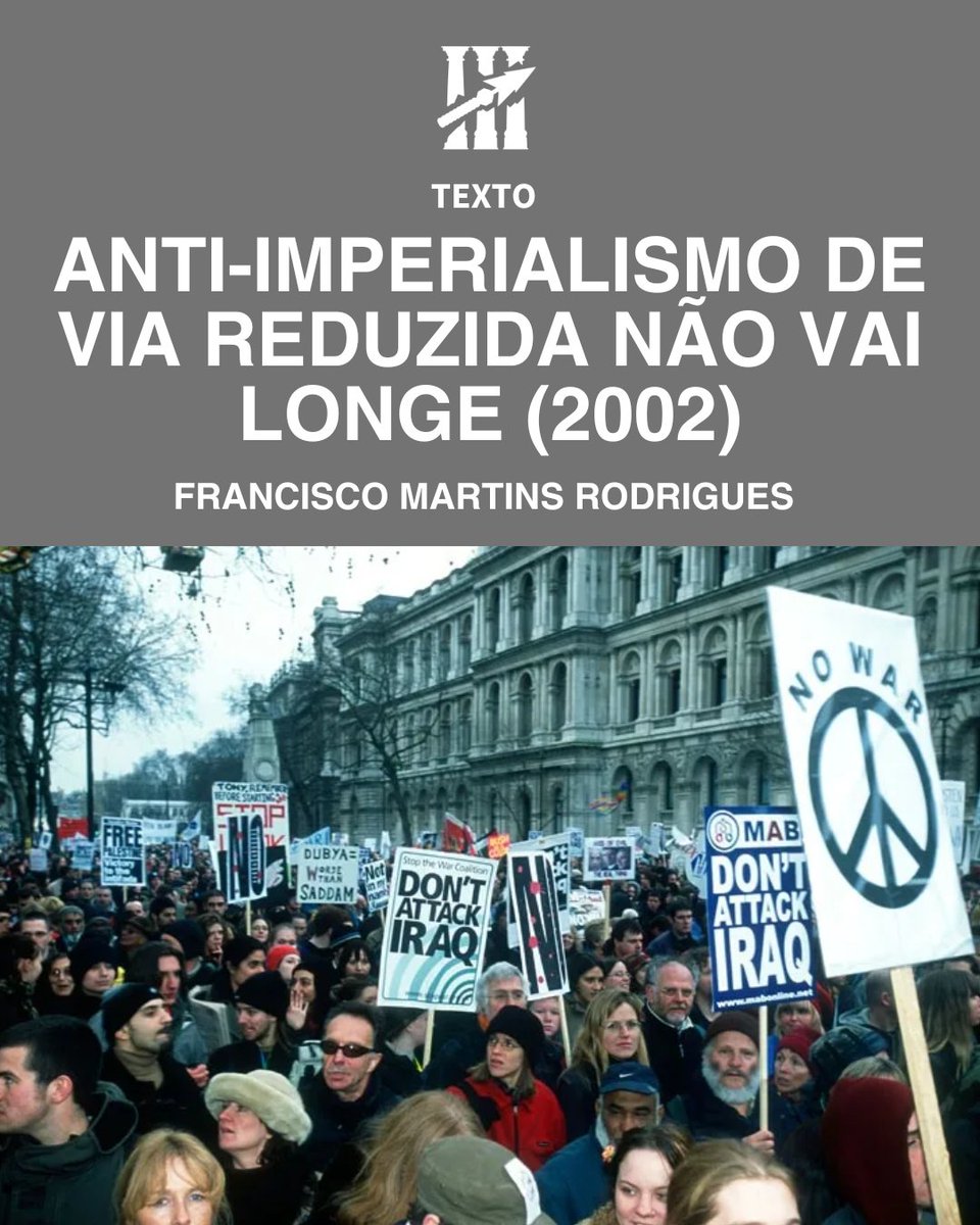 Trazemos, à  luz de uma nova onda de agressões imperialistas (contra a Venezuela, a  Cuba, o Irão, o Líbano, etc.), um texto de Francisco Martins Rodrigues  dirigido ao movimento que em 2002 se erguia contra a possibilidade de  uma invasão americana do Iraque.