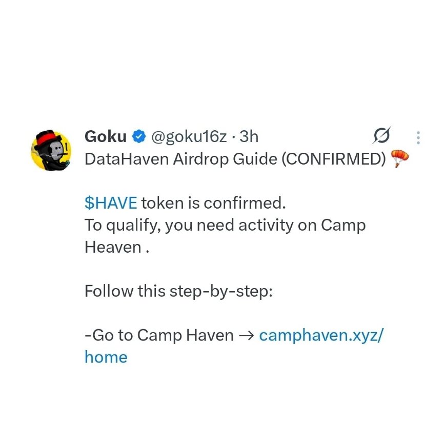 Why Did DataHaven Really Shut Down? 

Always - DYOR💯

I’m honestly glad I didn’t make a single post telling my community to grind this airdrop.

After months of community effort - tasks, Discord activity, content, uploads - the project has decided not to proceed with a TGE or