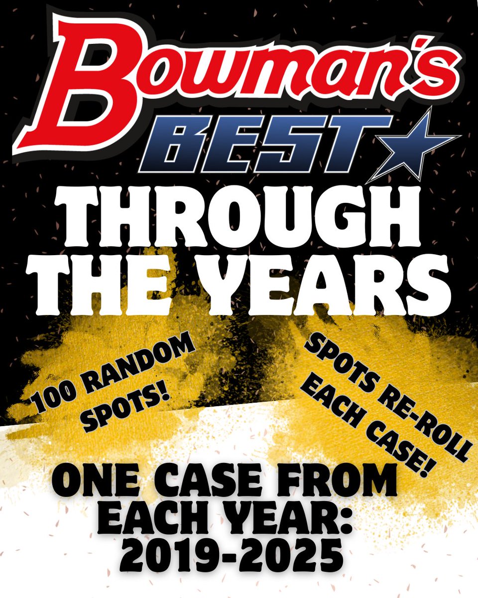 This one has been in the works for a while, and I could not be more excited. Please like for tags on our 7 Years of Bowman's Best 7-case random spot break dropping tomorrow! Breaks as soon as 2025 release day Wednesday 3/11