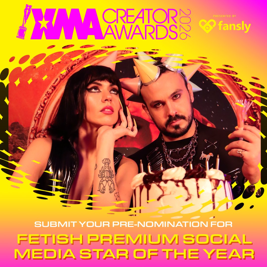 if we have ever made you cvm ...or you listened to our music... please give us a vote to pre-nominate us for #XMAS "Streamer Duo" // "Clip Creator Duo" // "Fetish Premium Social Media" xma.show/fans/