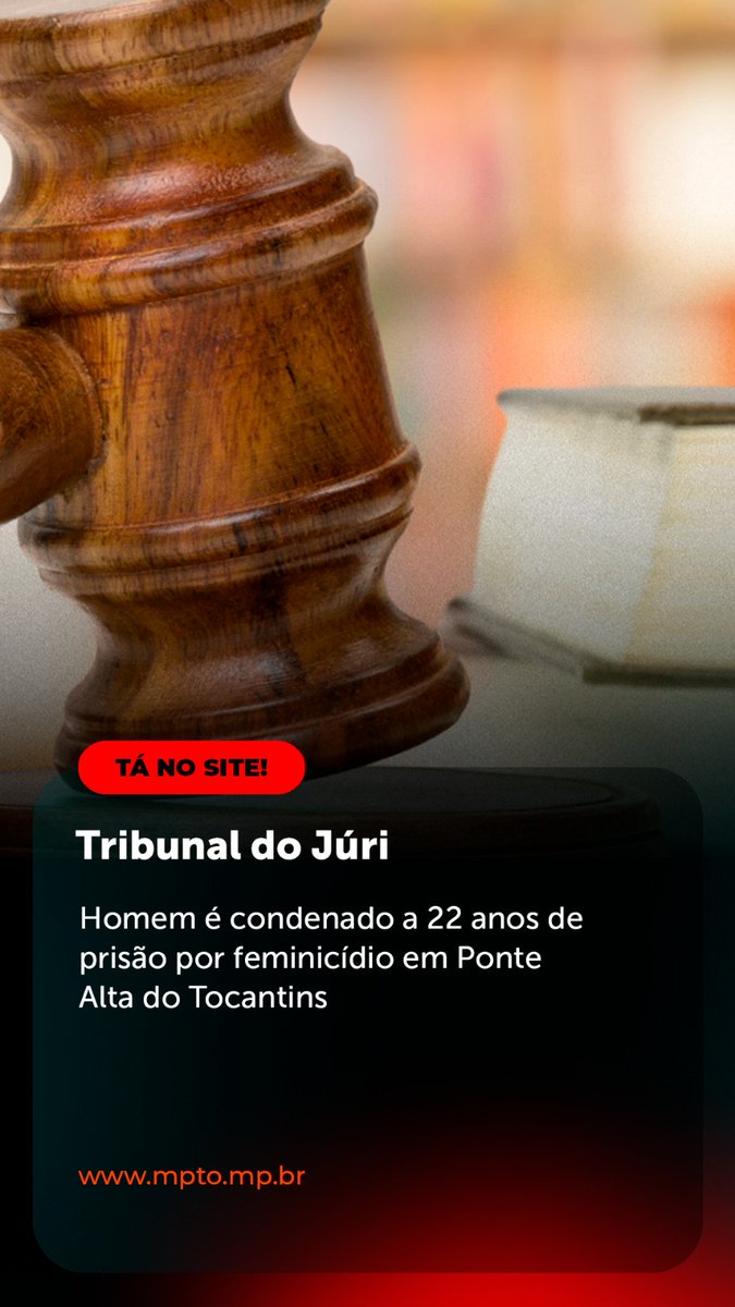 MPETocantins's tweet image. ☝️ Homem é condenado a 22 anos de prisão por feminicídio em Ponte Alta do Tocantins. 

🖥️ x.gd/JqvQI

👉 Seus direitos foram desrespeitados?
📞 Ligue 127.

#MPTO #MPTOAtuante #Tocantins