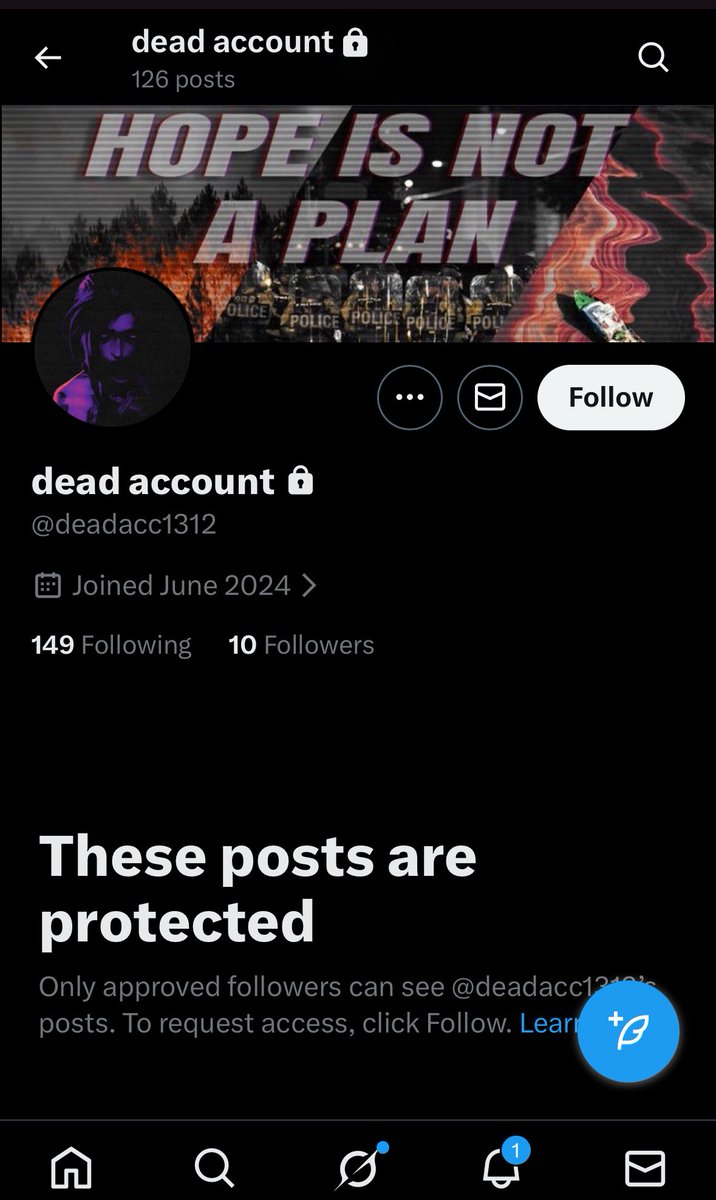 A short thread on @/deadacc1312 or AnarchistCapybara, or SneakyJinx. If you can retweet, please do
To start, I'm looking for any information on her new account, as her bio on the account above mentions she has a new account. If you know what its @ might be, please say (1/7