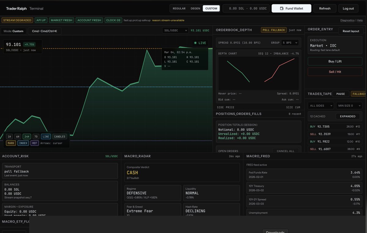 I'm turning trader ralph into a full on agentic terminal: - GPT pro ...