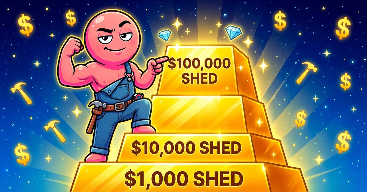 GetShedCoin's tweet photo. Stack more $SHED, earn more daily π¨ Our staking tiers reward the real builders who compound that diamond energy π Higher stakes = higher rewards. Built different tier system for built different holders ποΈ #SHED #StakingTiers #BuiltDifferent https://t.co/sEe9hNFdAo