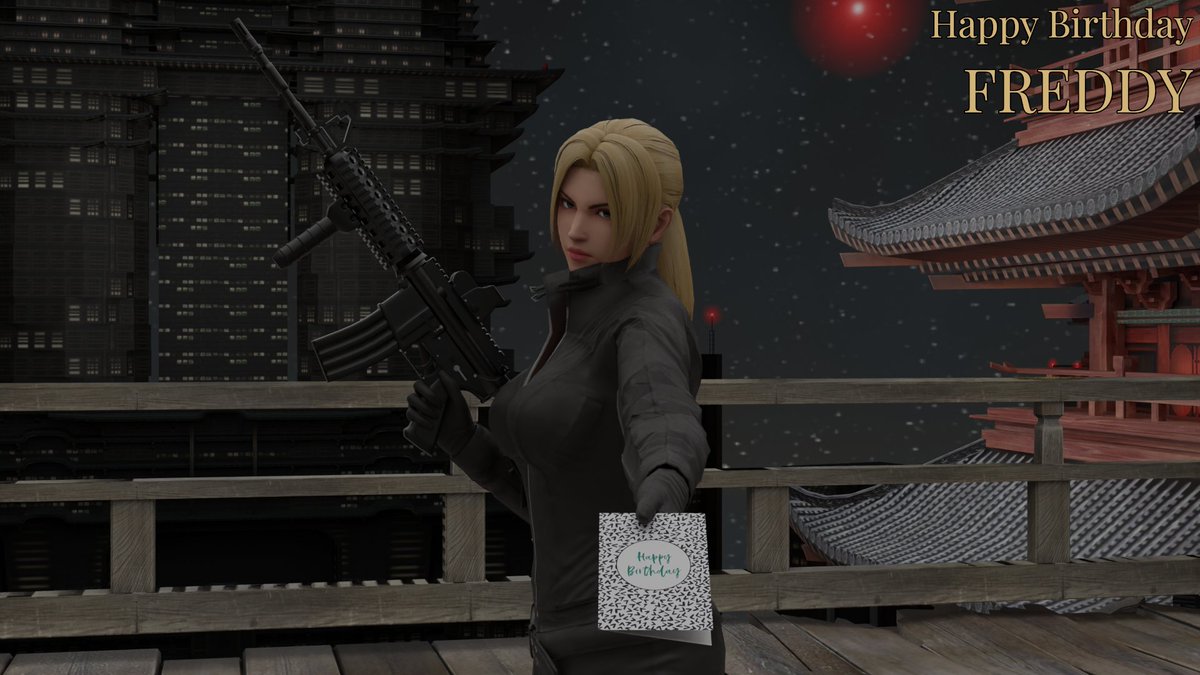 Happy birthday <a href="/Freddycz87/">FreddyczDOA</a>! I wish you to find a safe and healthy life. Warm greetings from me and Nina Williams. Nina also wishes you a happy birthday, but she's in a hurry because she has a couple of motherfuckers to eliminate as a skilled assassin she is. Take care!