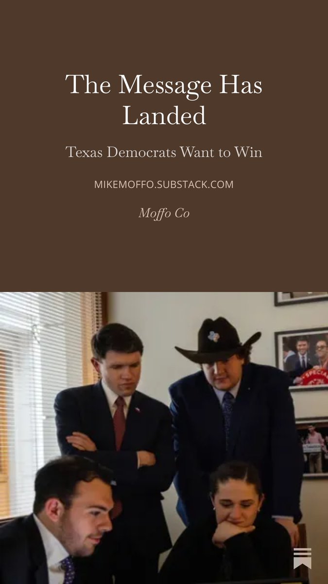 Many people are saying that the first ever edition of my Substack newsletter is better than <a href="/danpfeiffer/">Dan Pfeiffer</a>'s Message Box. 

I think that's unfair to Dan. But, mine is totally free -- so, perhaps worth checking out.

The Message Has Landed open.substack.com/pub/mikemoffo/…