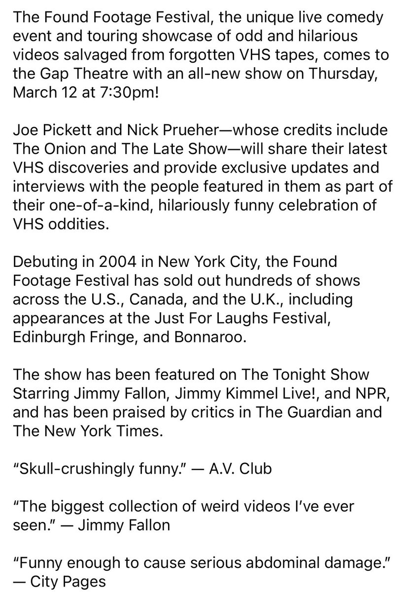 GAP Theatre tweet media