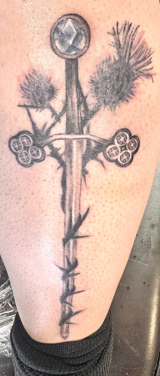 Done! I’ll say it’s a bit tender getting it on the shin bone. Whew! lol