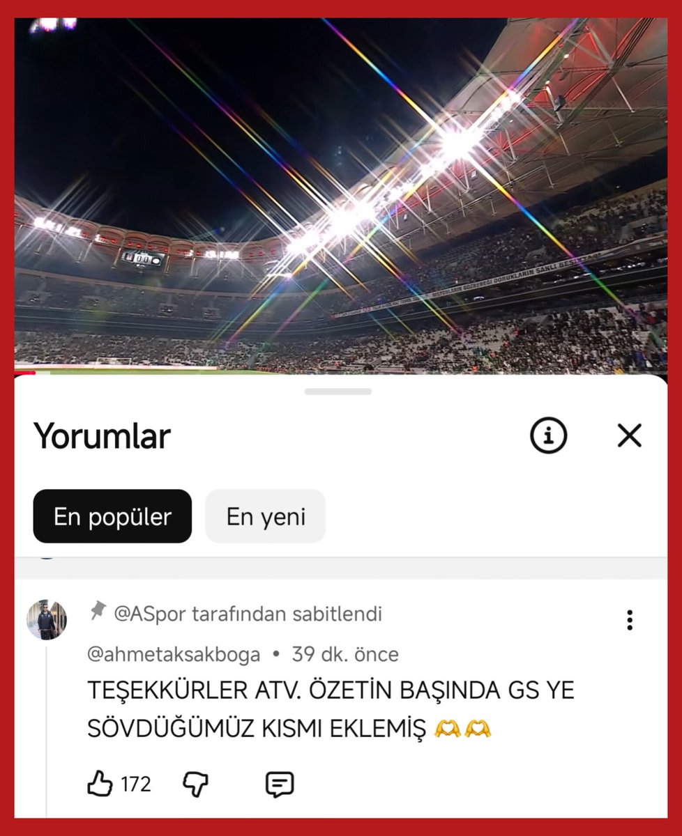 A Spor, YouTube’a yüklediği Beşiktaş maçının özet görüntülerinin başına Galatasaray’a edilen küfürlü tezahüratı ekledi, bunun için teşekkür eden Beşiktaş taraftarının yorumunu ise sabitledi.

❌ A SPOR İZLEME, İZLETTİRME!