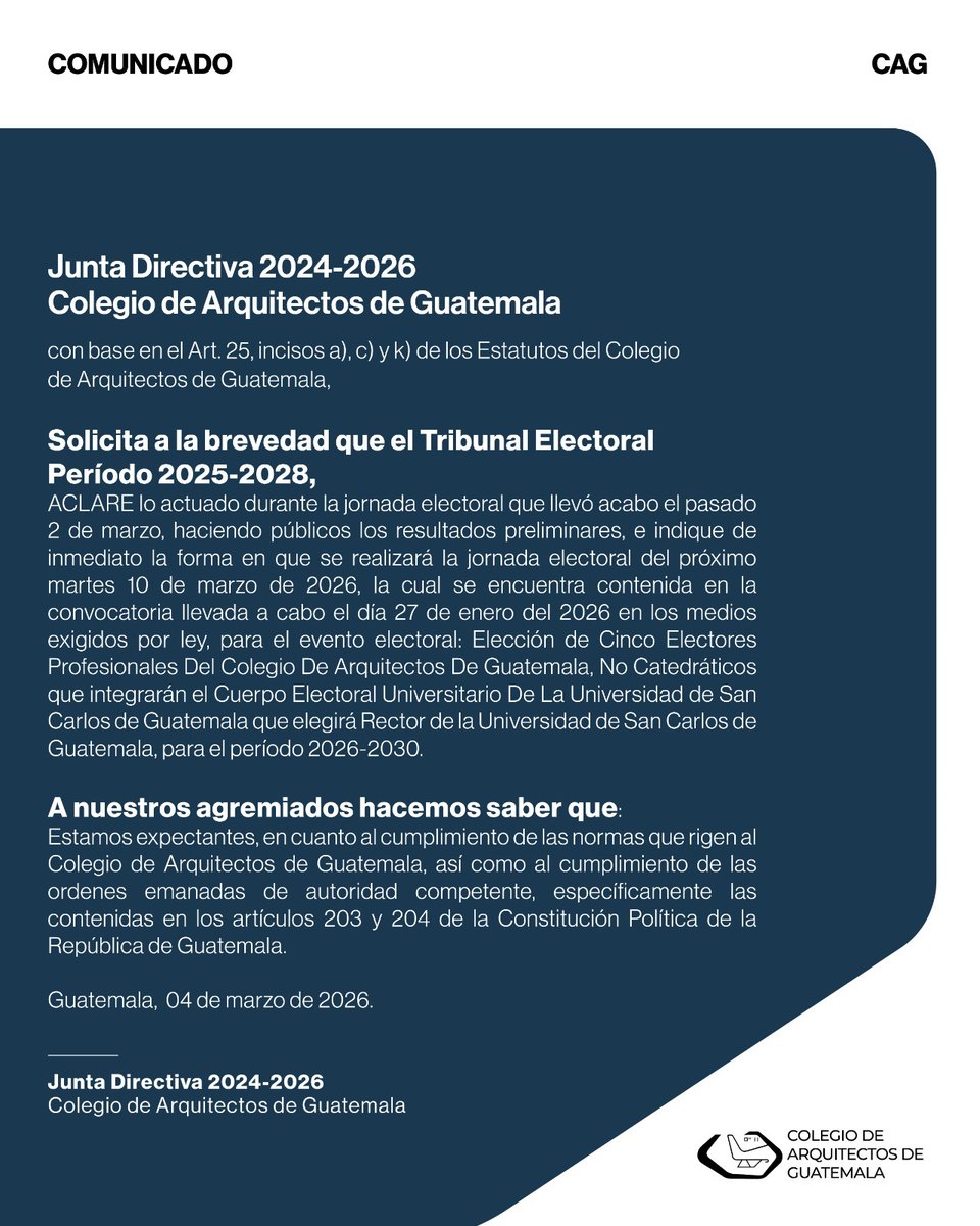 Colegio de Arquitectos de Guatemala tweet media