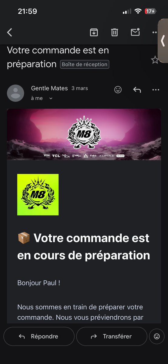 “Y’a des news qui donnent le smile” #M8WIN #maillotgentlemates