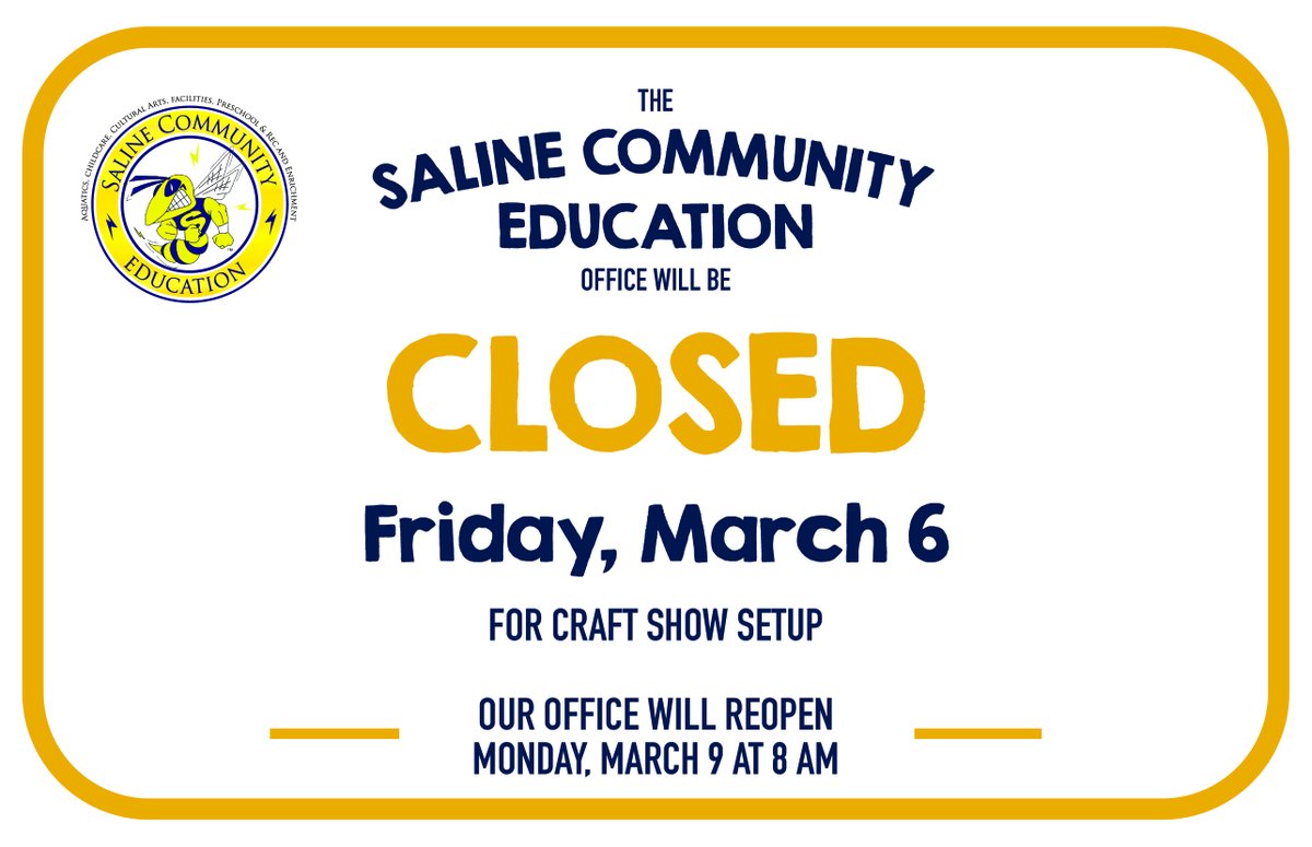 Saline Community Ed tweet media
