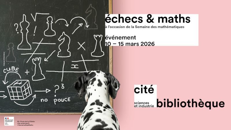 ♟️ 🔢 🎲 Nouvelle édition d'Échecs &amp; Maths, du mardi 10 au dimanche 15 mars à la bibliothèque de la <a href="/citedessciences/">Cité des sciences et de l'industrie</a> 😀 

▶️ Tournois d'échecs, Rubik's cube, jeux de société et jeux de rôle… 

En savoir plus 👉️ cite-sciences.fr/fr/au-programm… 

<a href="/InHenriPoincare/">IHP</a> <a href="/PlaisirMaths/">Plaisir Maths</a> <a href="/ffechecs/">Fédération Française des Échecs</a>