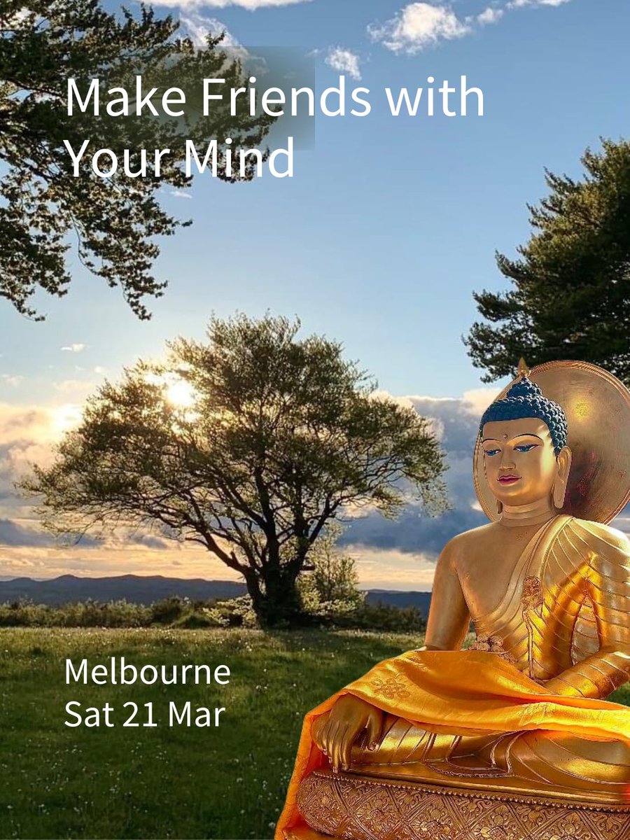 Your mind can be your best friend or your worst nightmare. This session will introduce simple #meditation practices that allow you to glimpse the pure mind that underlies all our emotions so that you can find lasting #peace and sanity.

rigpa.org.au/event/make-fri…

#mindfulness