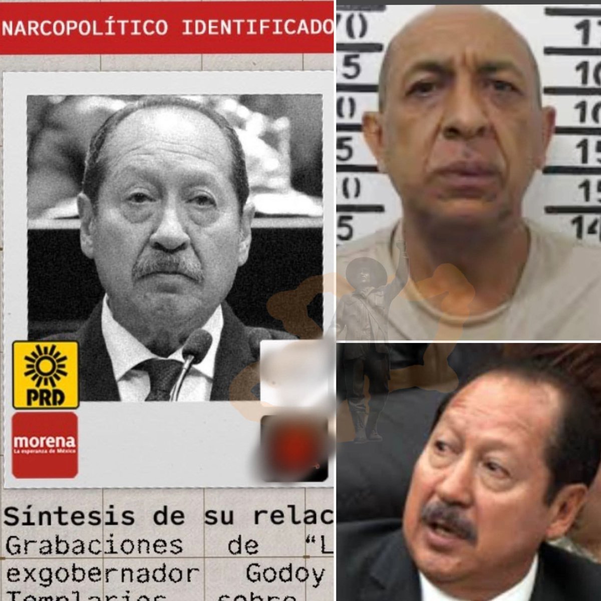 Incluyen a <a href="/leonelgodoy/">Leonel Godoy Rangel</a> en la lista de narcopolíticos identificados por periodistas; él niega serlo y pide ser borrado. "Grabaciones de la Tuta muestran que el exnarcogobernador Godoy avisó a los Caballeros Templarios sobre reuniones con autoridades federales. La Tuta le dio 25