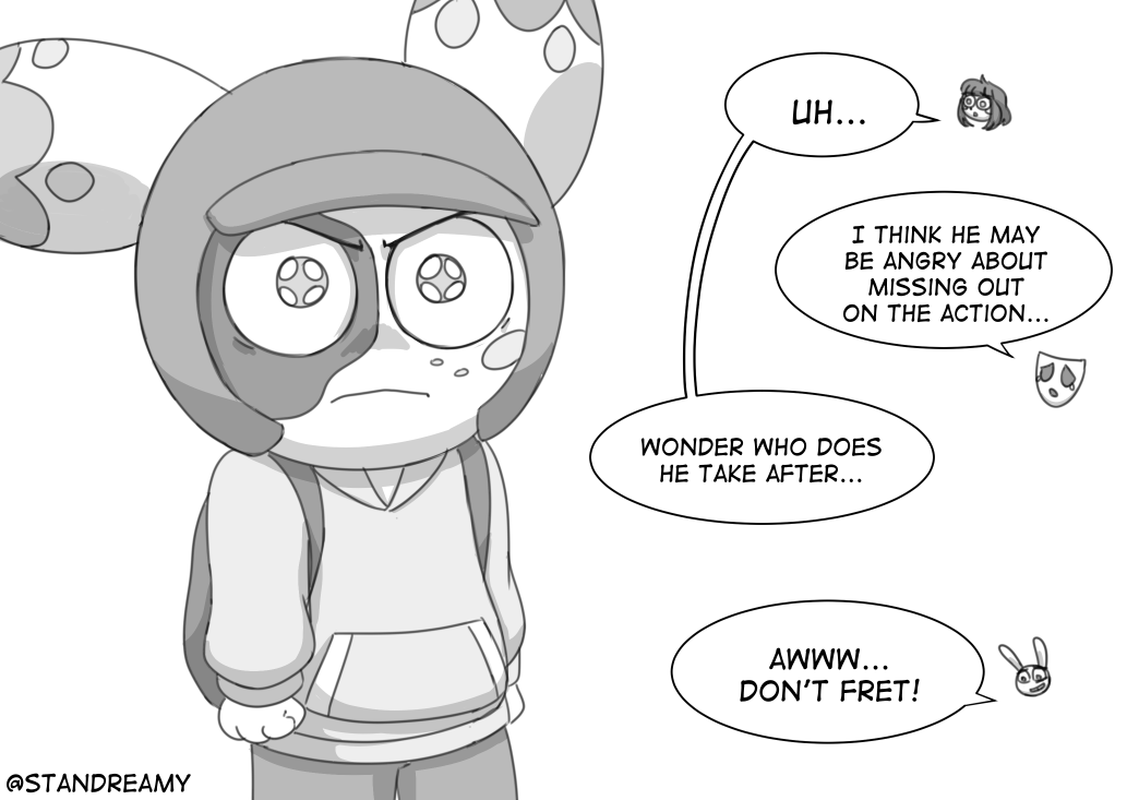 Standreamy's tweet photo. I wanted DenDen to look pissed but I still would squish his cheeks. 🥺

#funnybunny #TADC #tadcfanart     

19/? https://t.co/QDHuxxe3Ut
