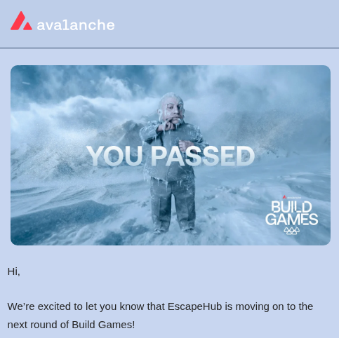 EscapeHub has advanced to the next round of <a href="/avax/">Avalanche🔺</a> Build Games!

We’re building a launchpad where you can create tokens, trade them, and plug tools like buy notification bots and social features directly into your project

Back to building 🔺